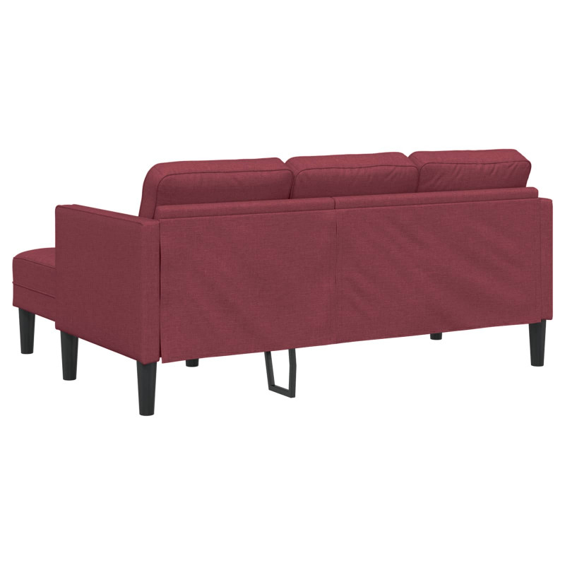 Zestaw Sof z poduszką 2 pcs Czerwone wino Poliester
