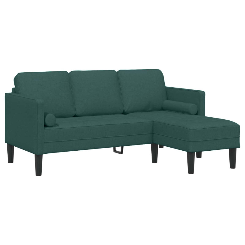 Zestaw Sof z poduszką 2 pcs Ciemna zieleń Poliester