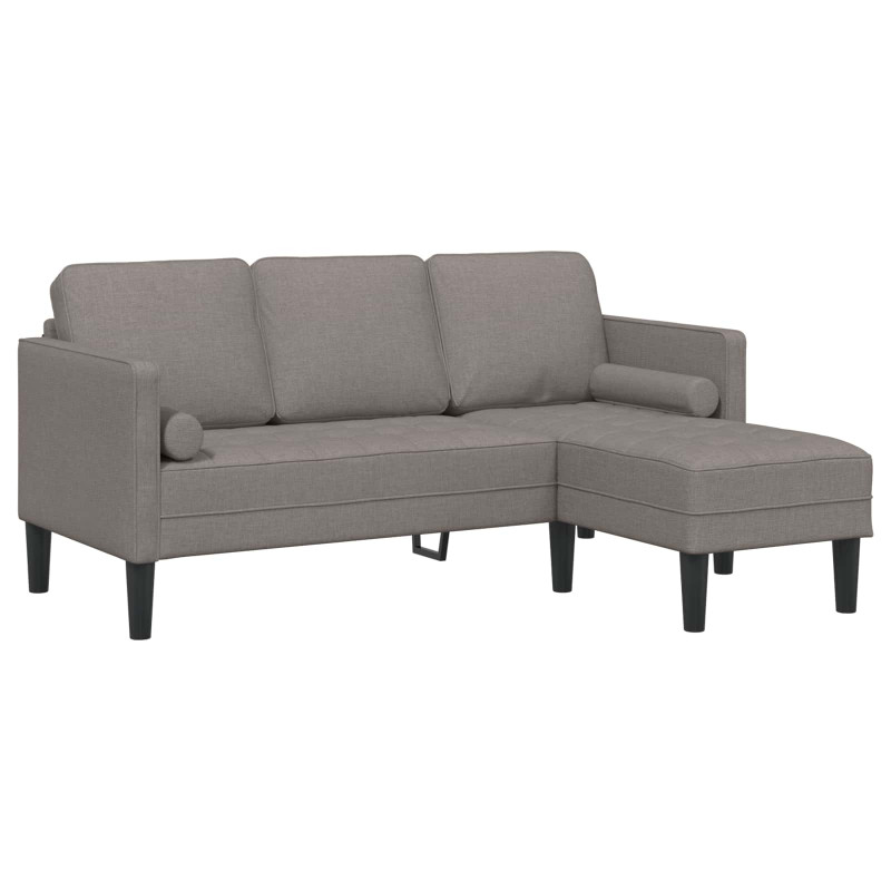 Zestaw Sof z poduszką 2 pcs Ciemnoszary Poliester
