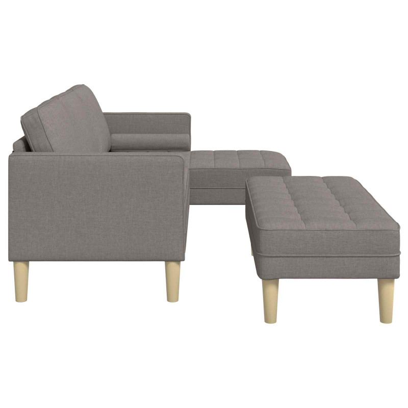 Zestaw Sof z poduszką 2 pcs Ciemnoszary Poliester