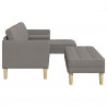 Zestaw Sof z poduszką 2 pcs Ciemnoszary Poliester