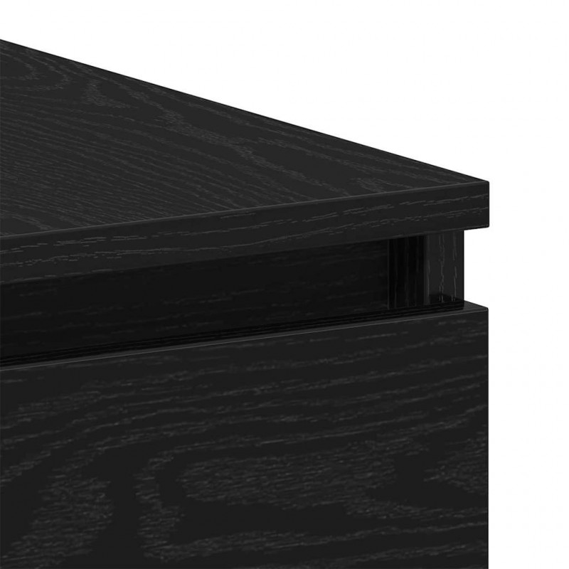 Biurko Czarny Dąb 140 x 50 x 76 cm Materiał drewnopochodny