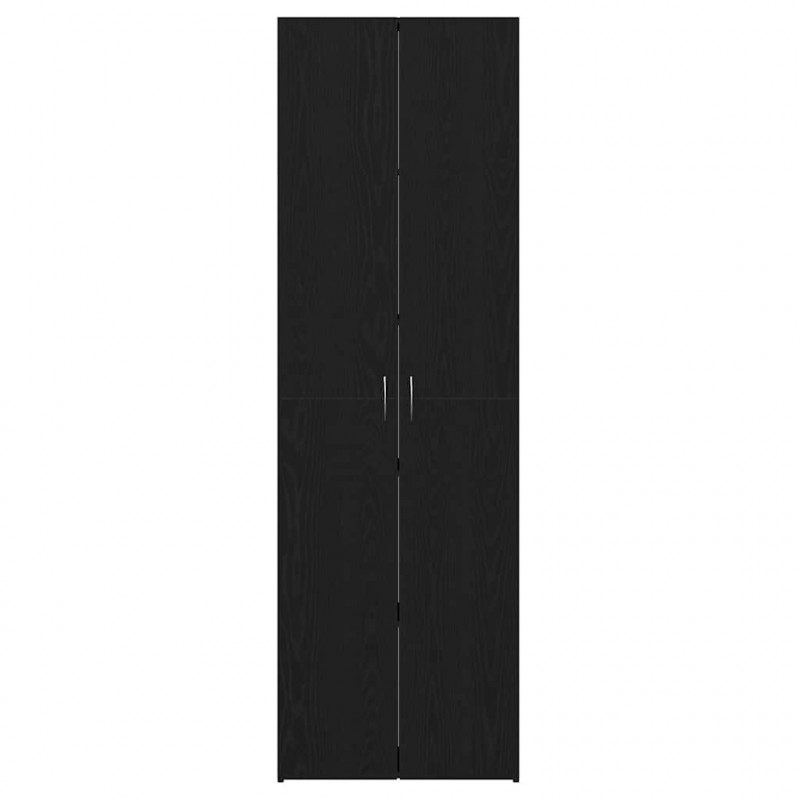 Biurowa szafka z półką z drzwiami Czarny Dąb 60 x 32 x 190 cm