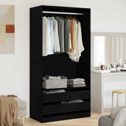 Garderoba Czarny dąb 100 x 50 x 200 cm Materiał drewnopochodny