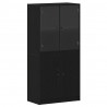 Highboard Czarny Dąb 68 x 37 x 142 cm