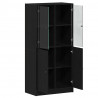 Highboard Czarny Dąb 68 x 37 x 142 cm
