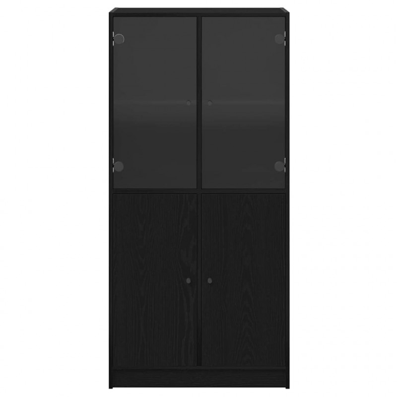 Highboard Czarny Dąb 68 x 37 x 142 cm