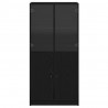 Highboard Czarny Dąb 68 x 37 x 142 cm