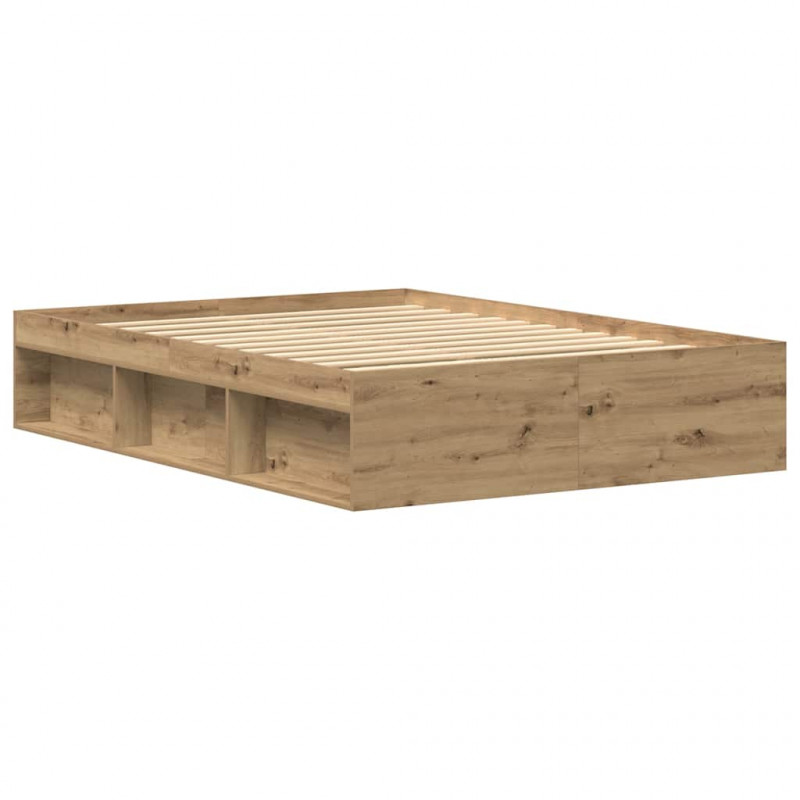 Rama łóżka bez materaca Artisan Oak 135x190cm Drewno klejone