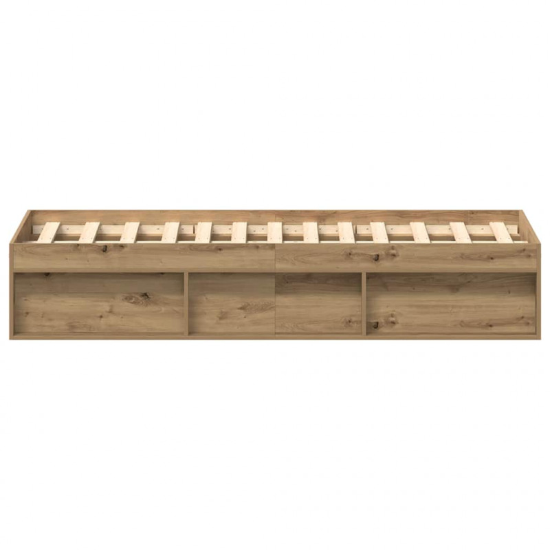 Rama łóżka bez materaca Artisan Oak 135x190cm Drewno klejone