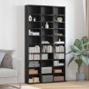 Kabinet na płyty CD z półką Czarny Dąb 101 x 23 x 177,5 cm