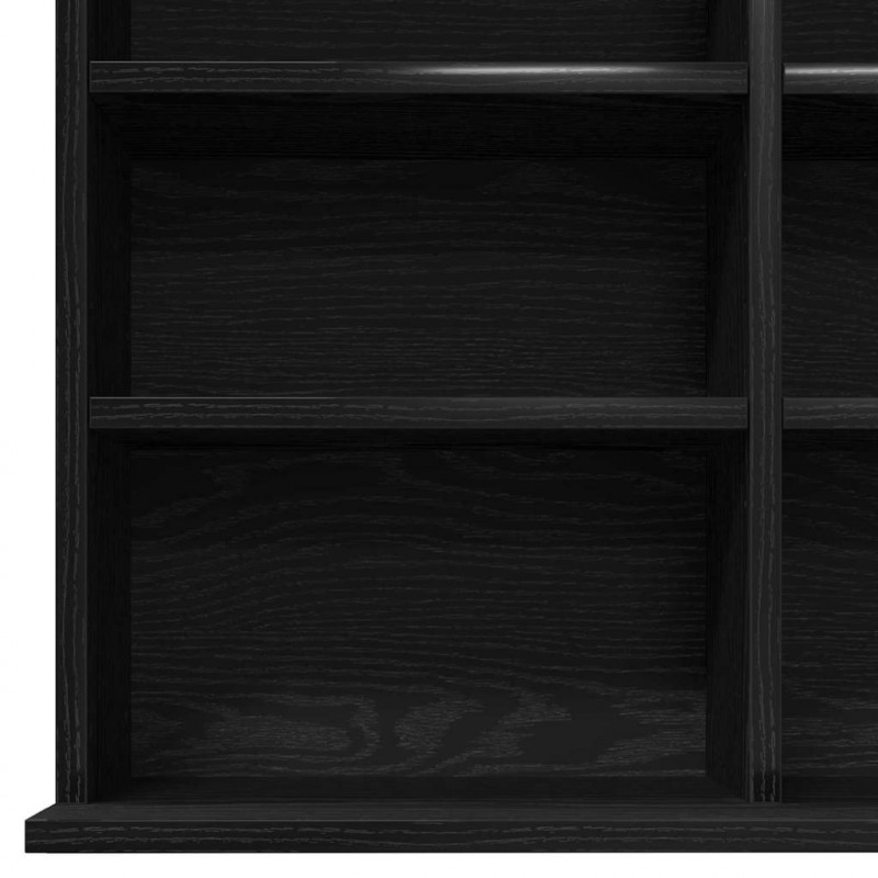 Kabinet na płyty CD z półką Czarny Dąb 101 x 23 x 177,5 cm