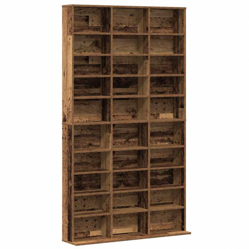 Kabinet na płyty CD z półką Stare drewno 101 x 23 x 177,5 cm