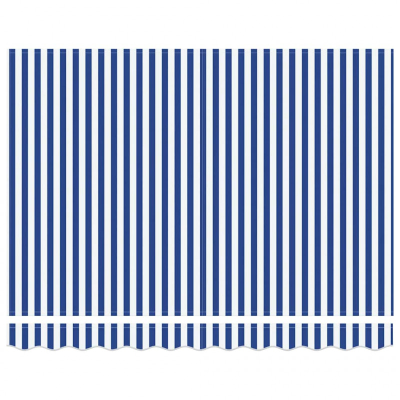 Markiza zwijana Niebieski i biały 300 x 200 cm