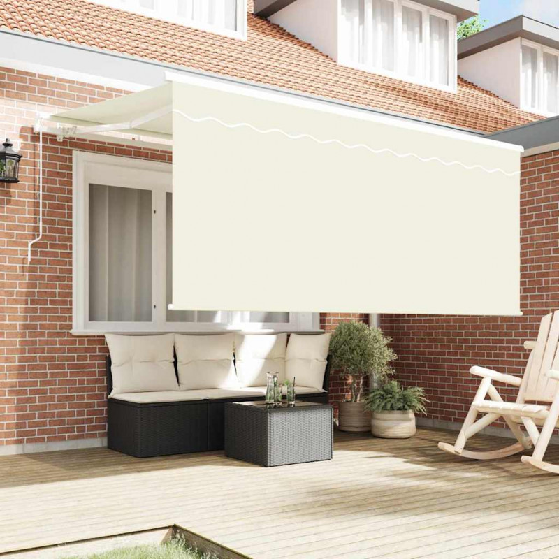Markiza zwijana Kremowy 300 x 200 cm Poliester i aluminium