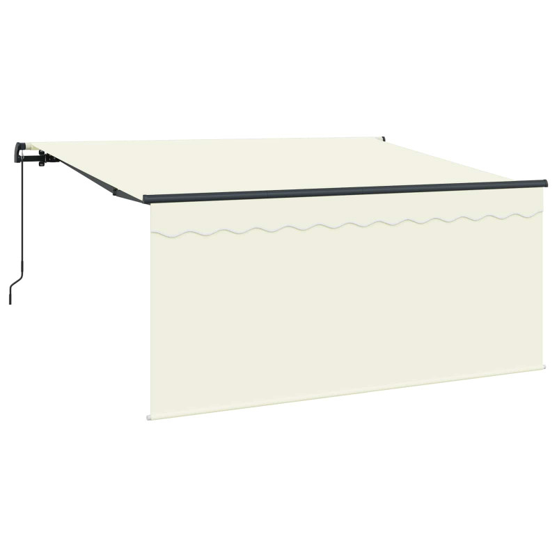 Markiza zwijana Kremowy 300 x 200 cm Poliester i aluminium
