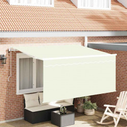 Markiza zwijana Kremowy 300 x 200 cm Poliester i aluminium