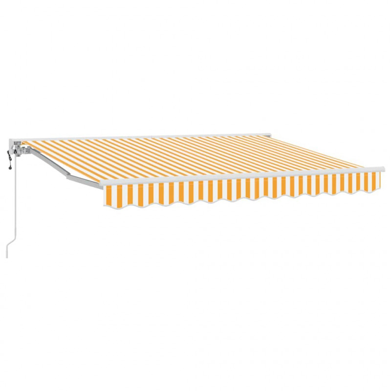 Rama markizy Żółty i Biały 300 x 200 cm Poliester z powłoką PU