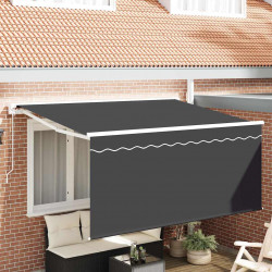 Markiza zwijana Paski Antracyt 300 x 200 cm tkanina
