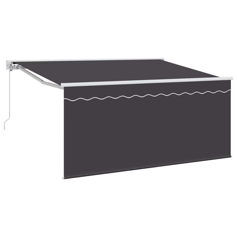Markiza zwijana Paski Antracyt 300 x 200 cm tkanina