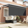 Markiza zwijana Paski Antracyt 300 x 200 cm tkanina