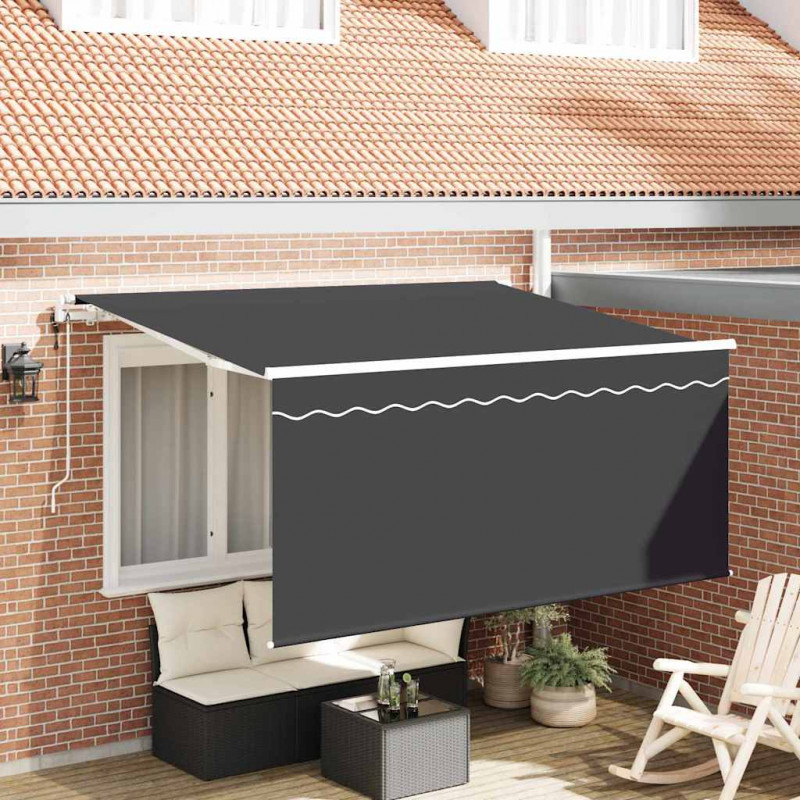 Markiza zwijana Antracyt 300 x 200 cm Poliester i aluminium