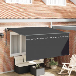 Markiza zwijana Paski Antracyt 300 x 200 cm tkanina