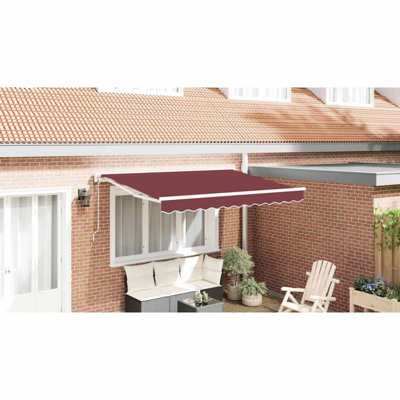 Rama markizy bordowy 300 x 200 cm Poliester z powłoką PU