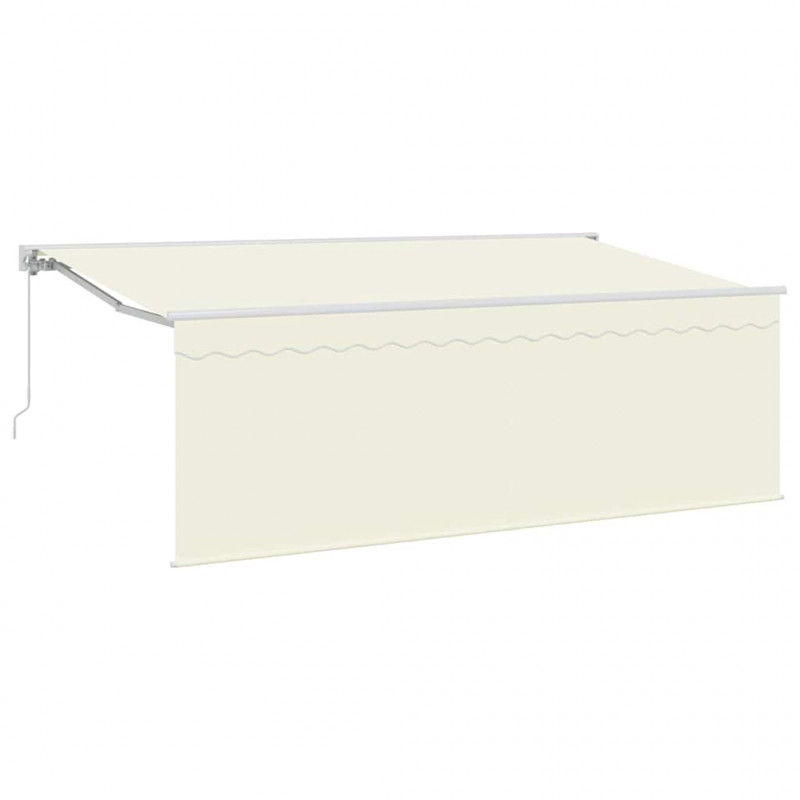Markiza zwijana Kremowy 350 x 200 cm Poliester i aluminium