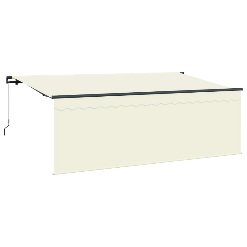 Markiza zwijana Kremowy 350 x 200 cm Poliester i aluminium