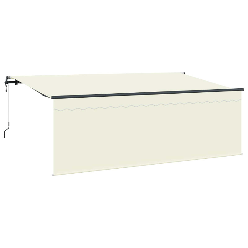 Markiza zwijana Kremowy 350 x 200 cm Poliester i aluminium