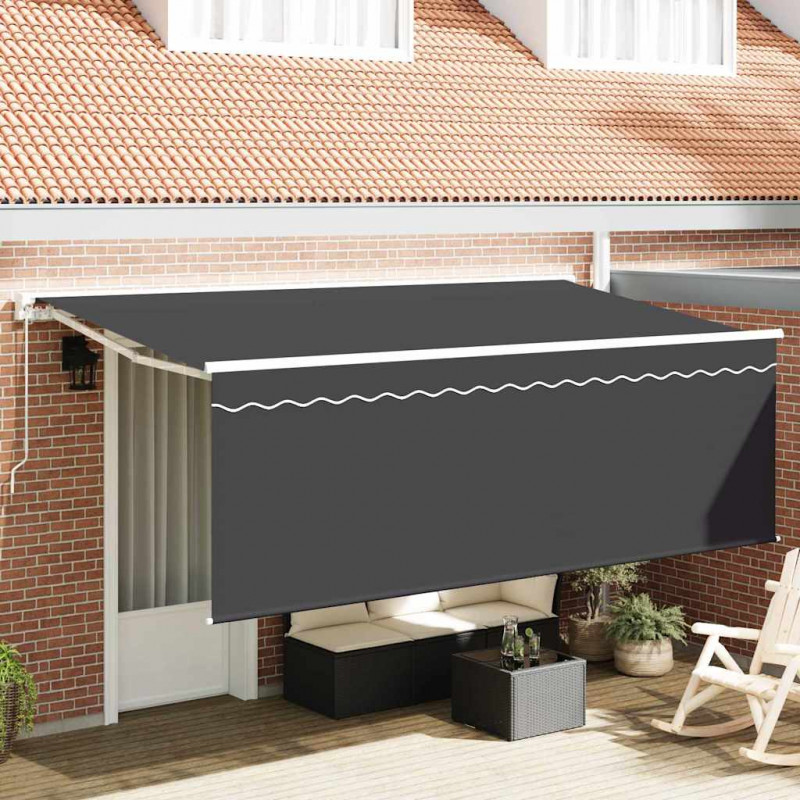 Markiza zwijana Kremowy 350 x 200 cm Poliester i aluminium