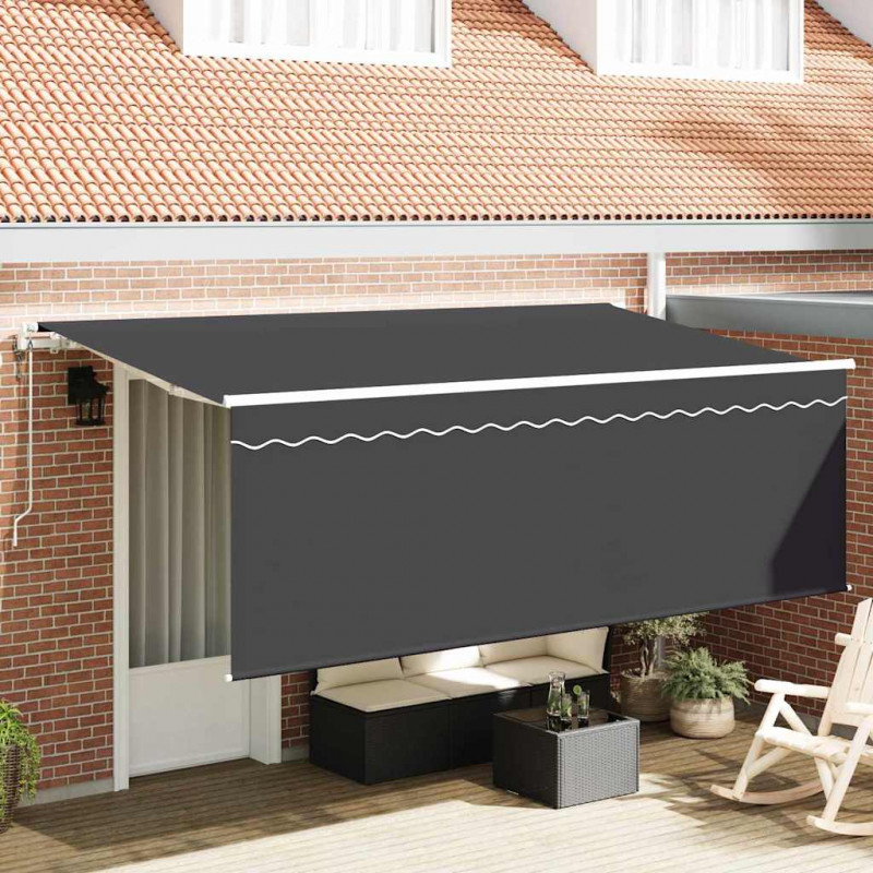 Markiza zwijana Antracyt 350 x 200 cm Poliester i aluminium