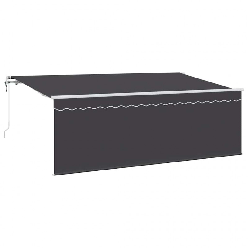 Markiza zwijana Antracyt 350 x 200 cm Poliester i aluminium