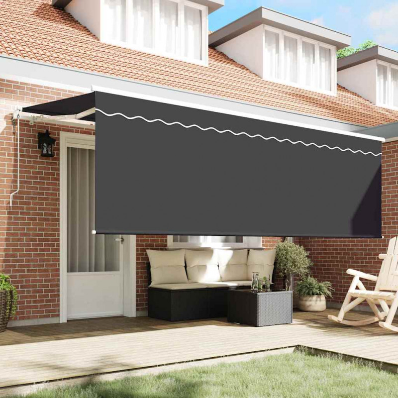 Markiza zwijana Antracyt 350 x 200 cm Poliester i aluminium