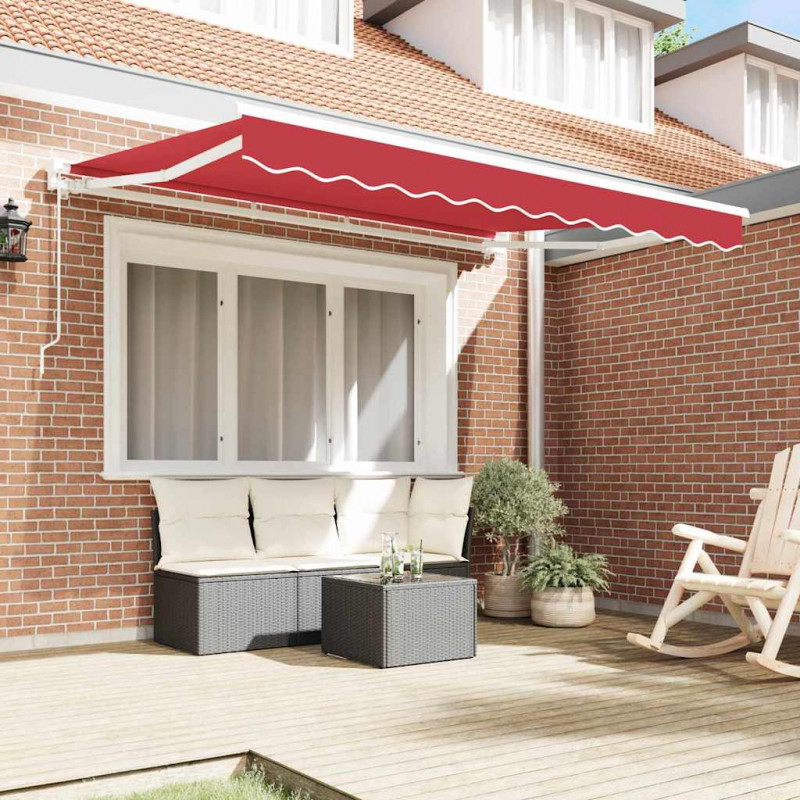 Rama markizy Czerwony 350 x 200 cm Poliester z powłoką PU