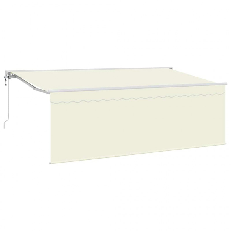 Markiza zwijana Kremowy 400 x 200 cm Poliester i aluminium