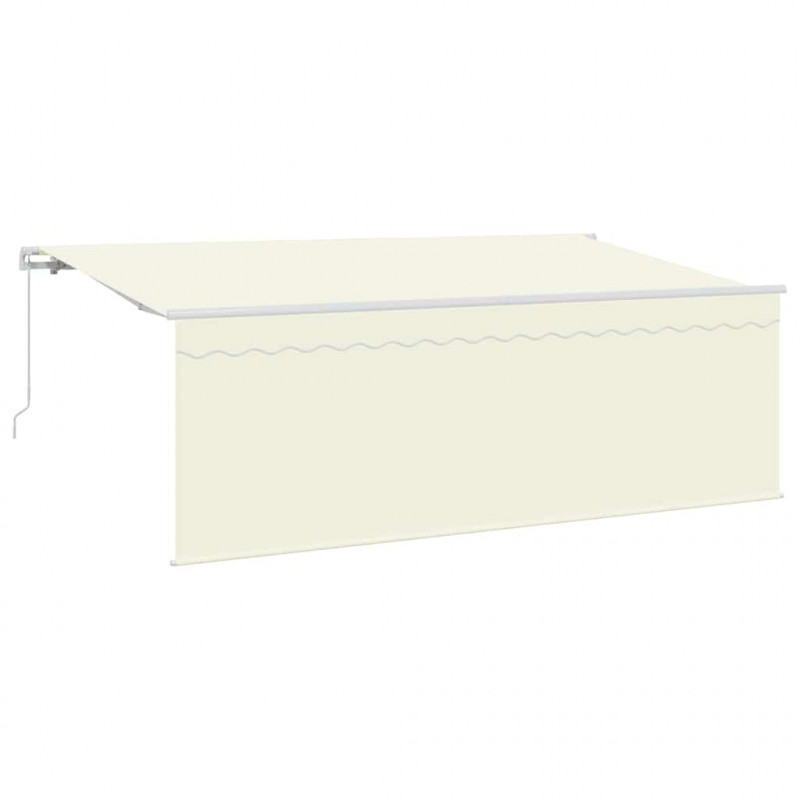 Markiza zwijana Kremowy 400 x 200 cm Poliester i aluminium