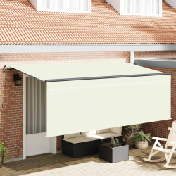 Markiza zwijana Kremowy 400 x 200 cm Poliester i aluminium