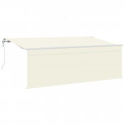 Markiza zwijana Kremowy 400 x 200 cm Poliester i aluminium