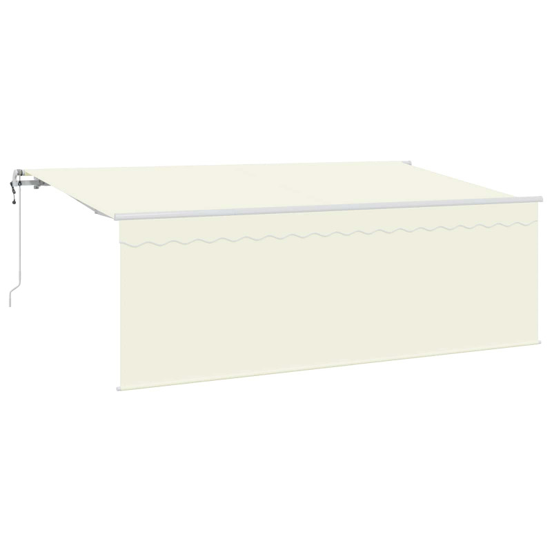 Markiza zwijana Kremowy 400 x 200 cm Poliester i aluminium