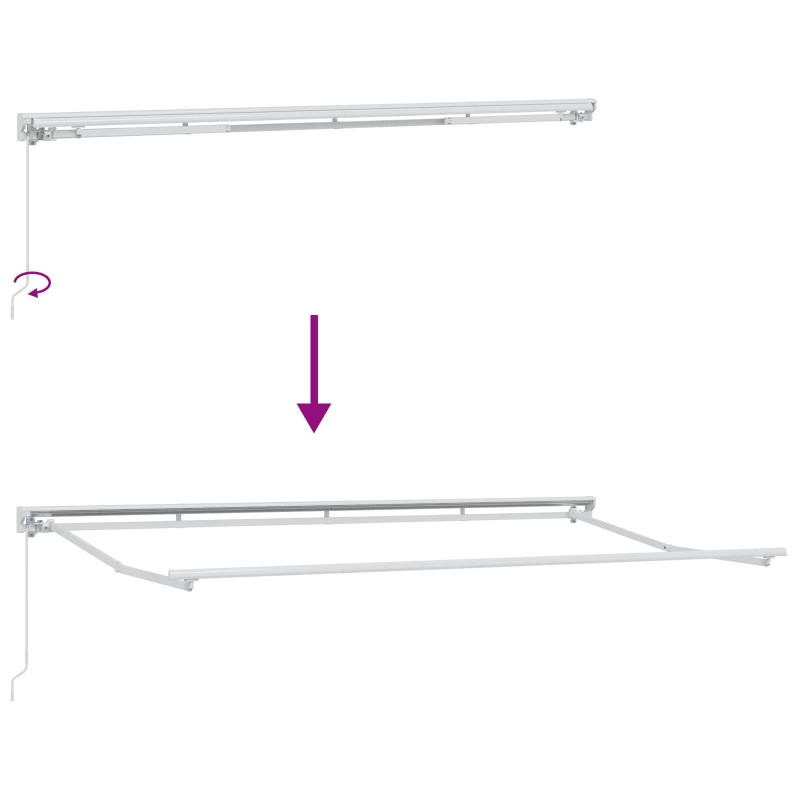 Markiza zwijana Antracyt 400 x 200 cm Poliester i aluminium