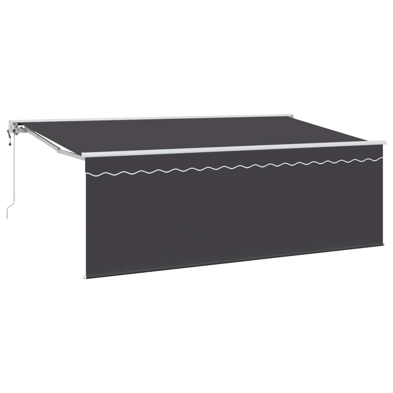 Markiza zwijana Antracyt 400 x 200 cm Poliester i aluminium