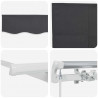 Markiza zwijana Antracyt 400 x 200 cm Poliester i aluminium