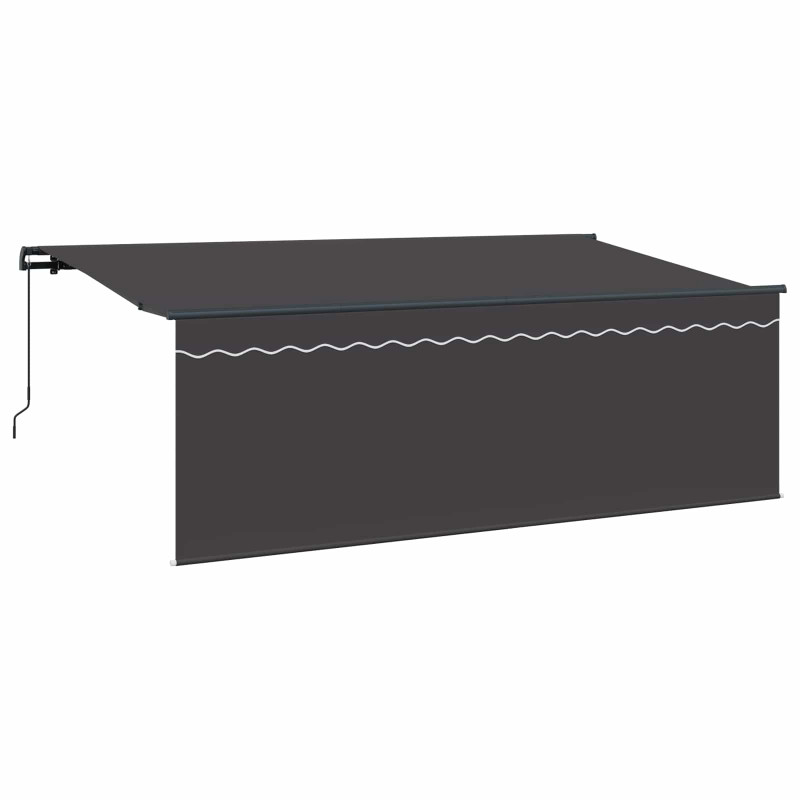 Markiza zwijana Antracyt 400 x 200 cm Poliester i aluminium
