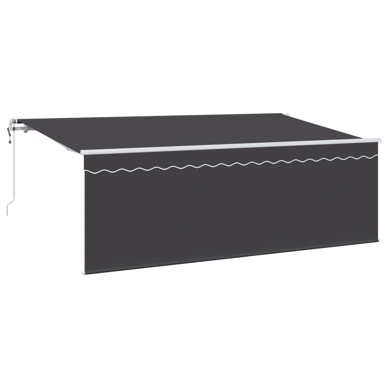 Markiza zwijana Antracyt 400 x 200 cm Poliester i aluminium