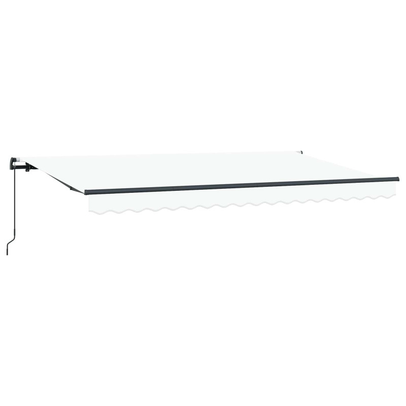 Markiza zwijana Biały 400 x 200 cm tkanina
