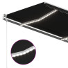 Ręcznie zwijana markiza z LED, 450x350 cm, antracytowa