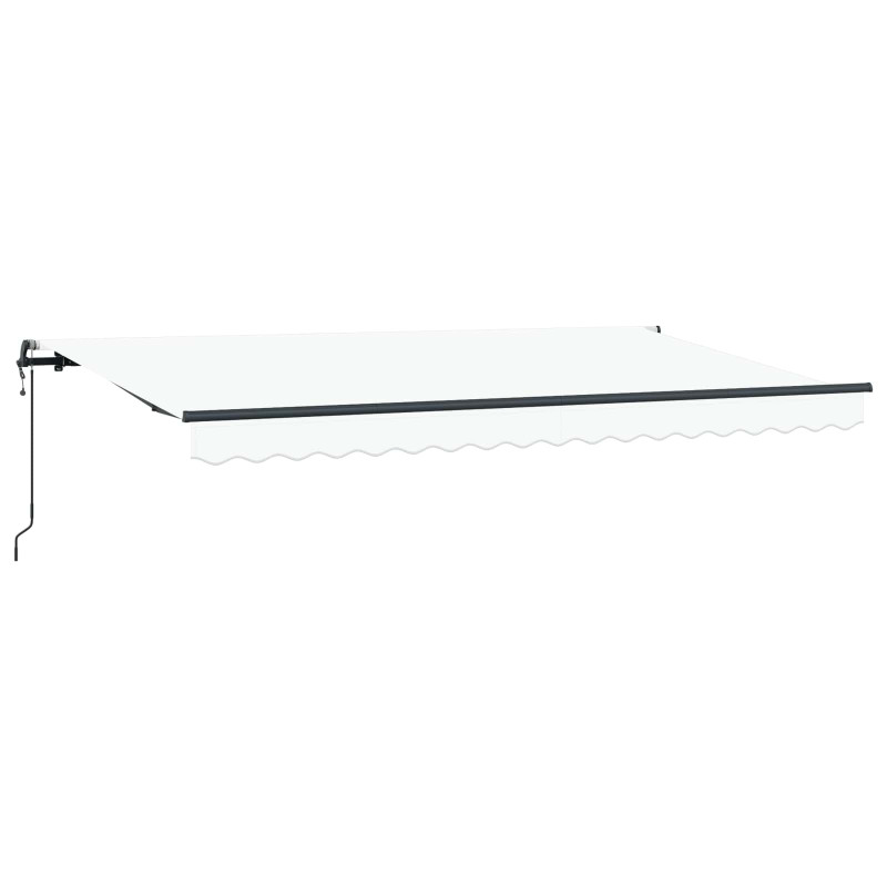 Markiza zwijana Biały 400 x 200 cm tkanina