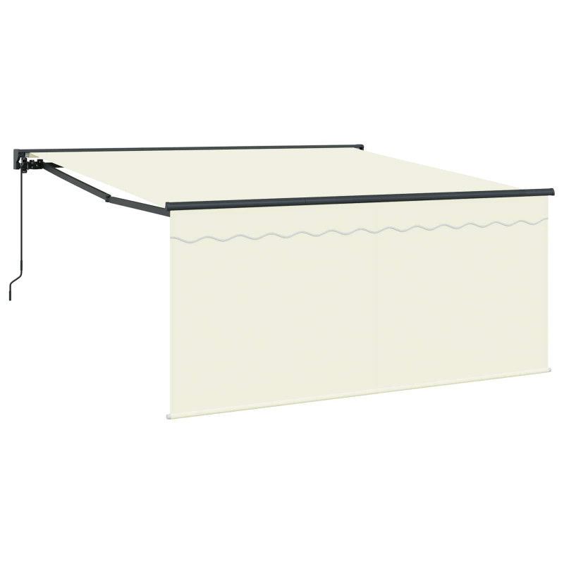 Markiza zwijana Kremowy 300 x 250 cm Poliester i aluminium